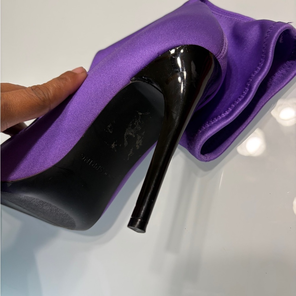 Ring Purple Ankle Boots - Picture 8 of 10